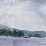 Frenchman Bay and Mount Desert through the Rain (diptych)