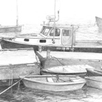 Winter Harbor Boats, sketchbook page